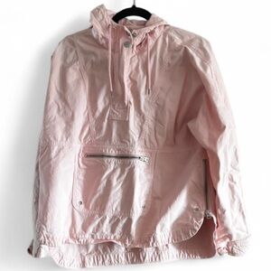 American Eagle Outfitters pink cotton long sleeve hooded windbreaker size L